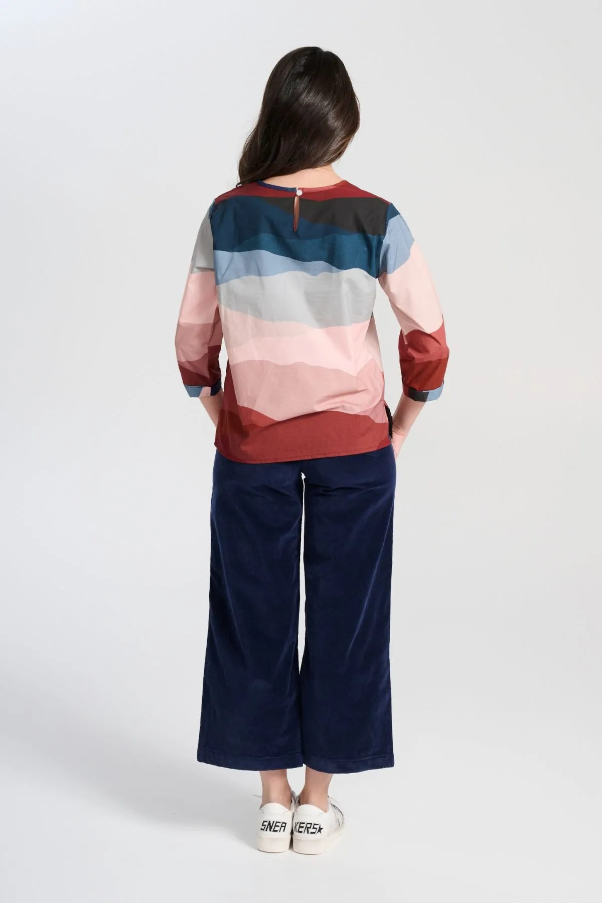 Peggy Paris Pants Navy in Soft Velvet