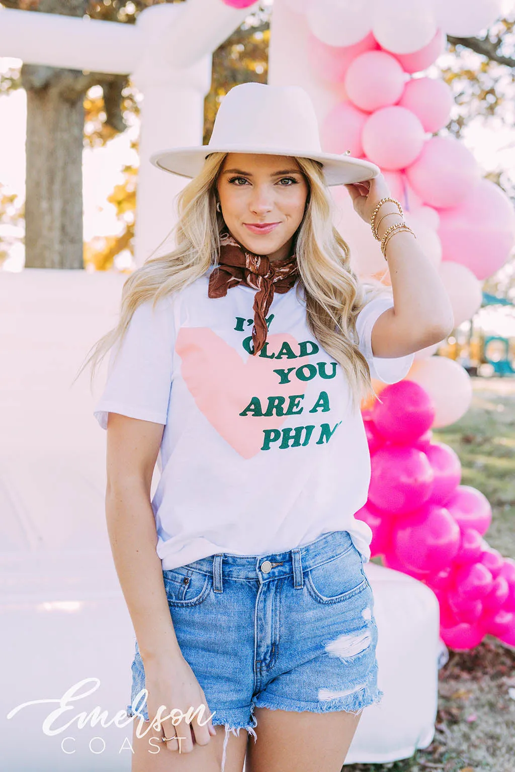 Phi Mu PR I'm Glad You Are A Phi Mu Heart Tee