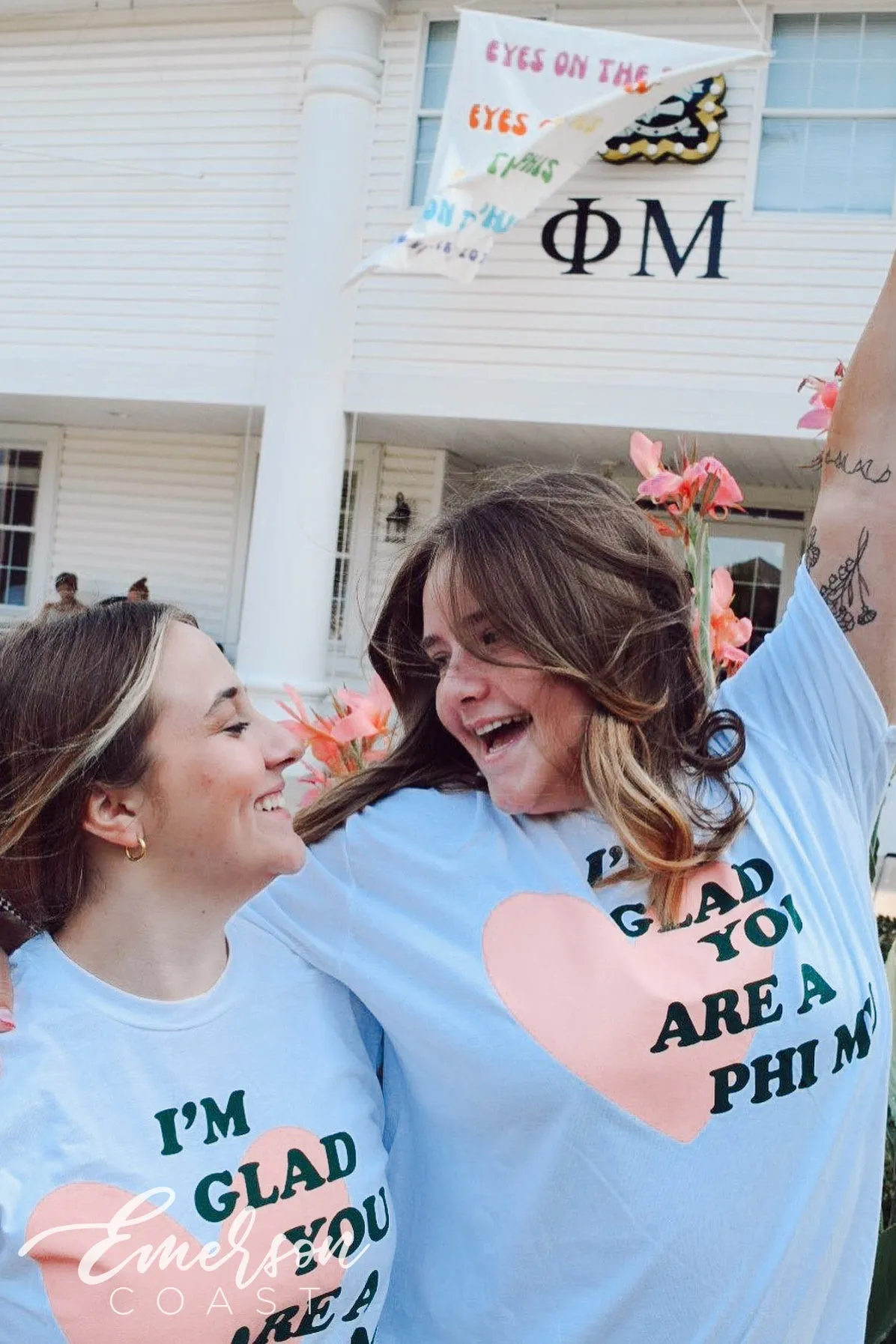 Phi Mu PR I'm Glad You Are A Phi Mu Heart Tee