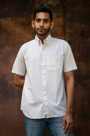 Pink and Blue Stripes · Button Down Collar · Half Sleeve Shirt