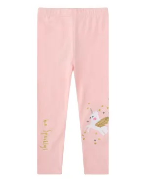 Pink Leggings with Unicorn Design