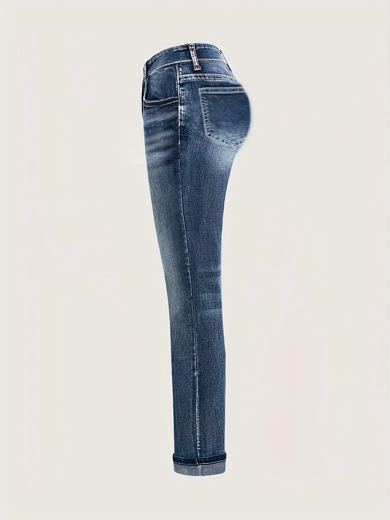 Plus-Size Women’s Versatile Stylish Stretchy Embroidered Skinny Pants