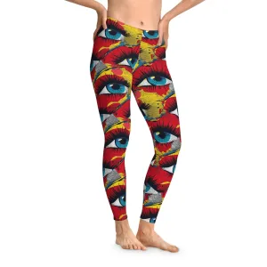 Pop Pixel Party Stretchy Leggings for Active Lifestyle & Everyday Comfort