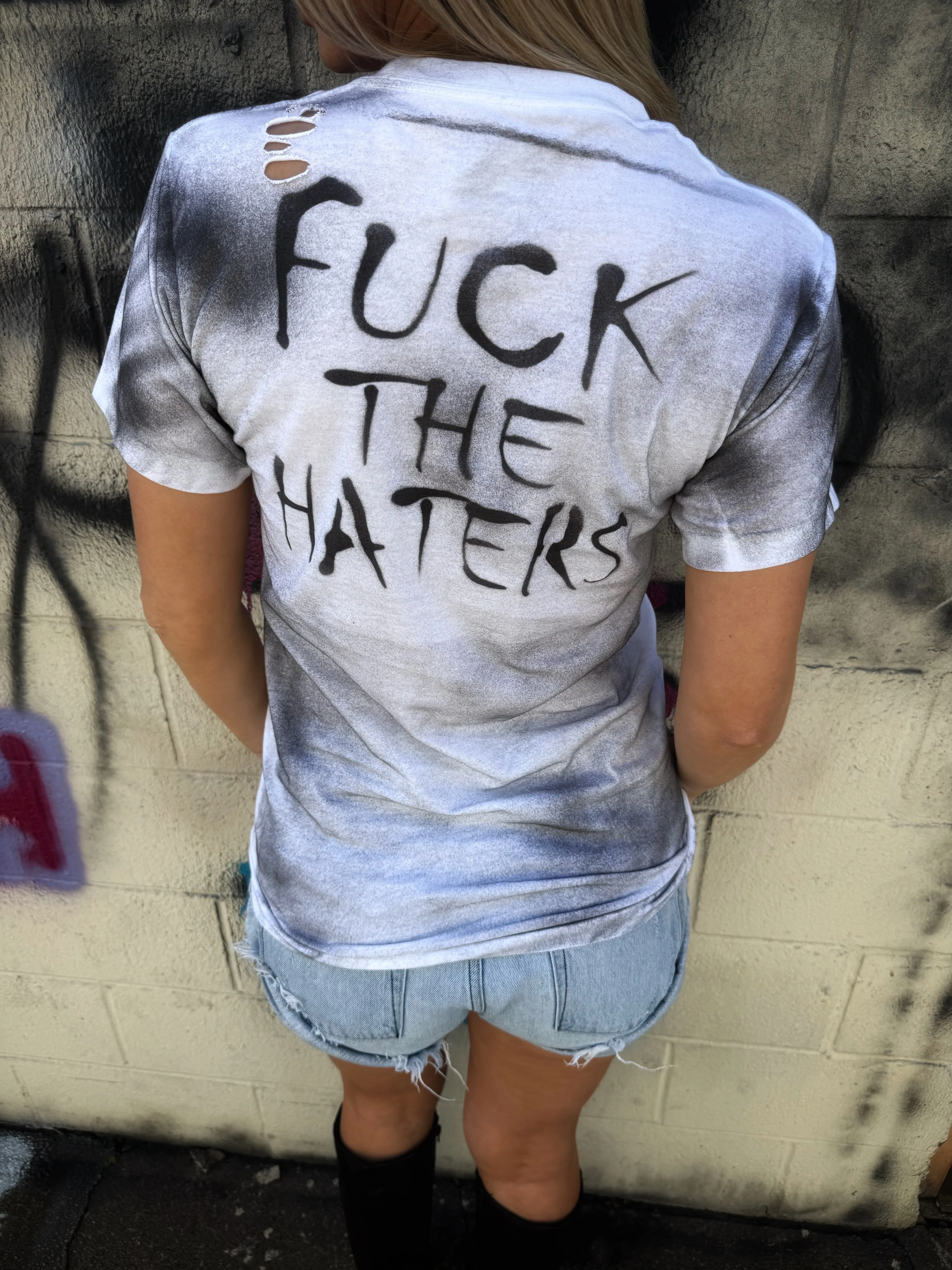PUNK HATERS ROAD RASH WHITE TEE