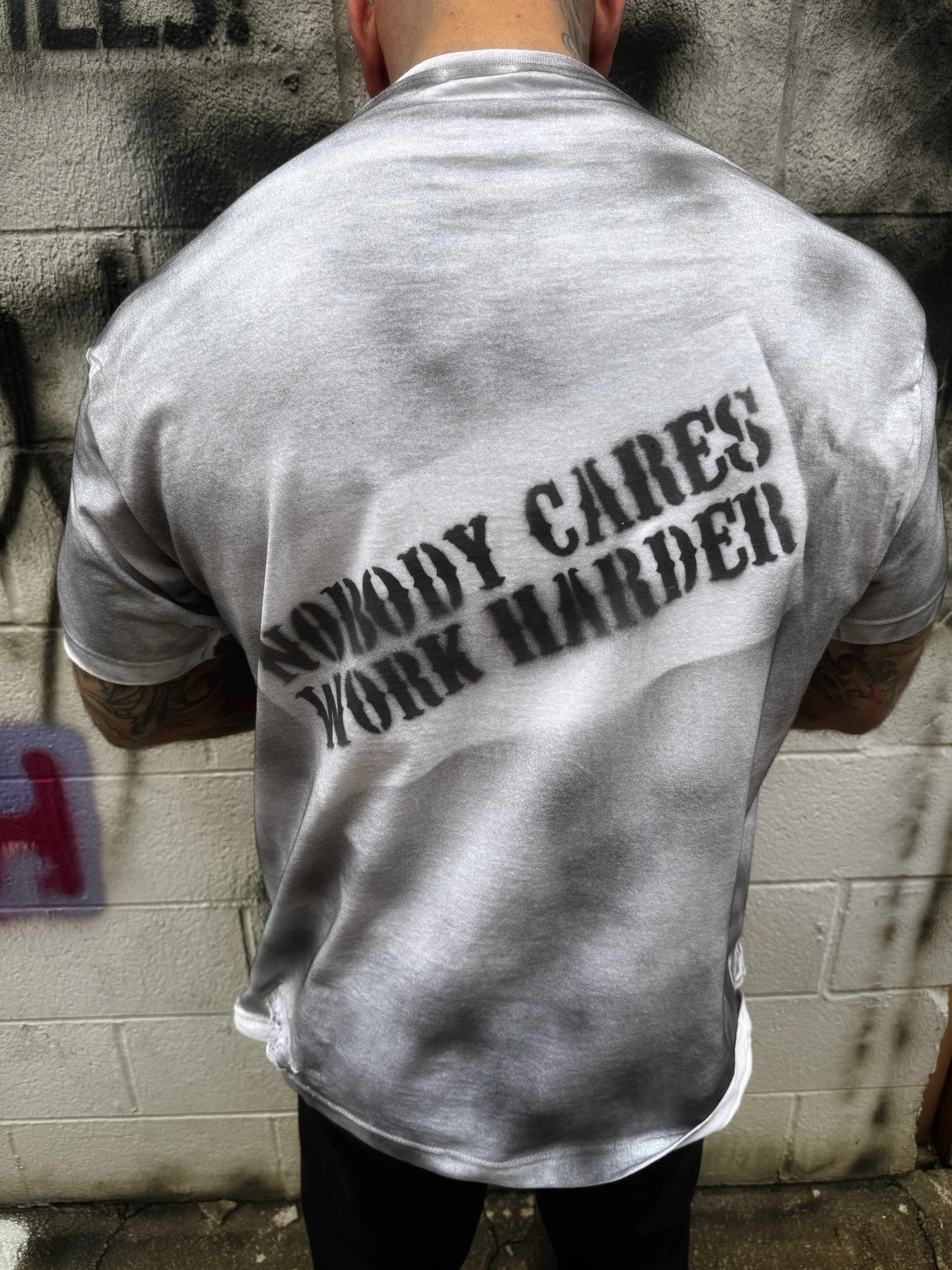 PUNK NOBODY CARES ROAD RASH WHITE TEE