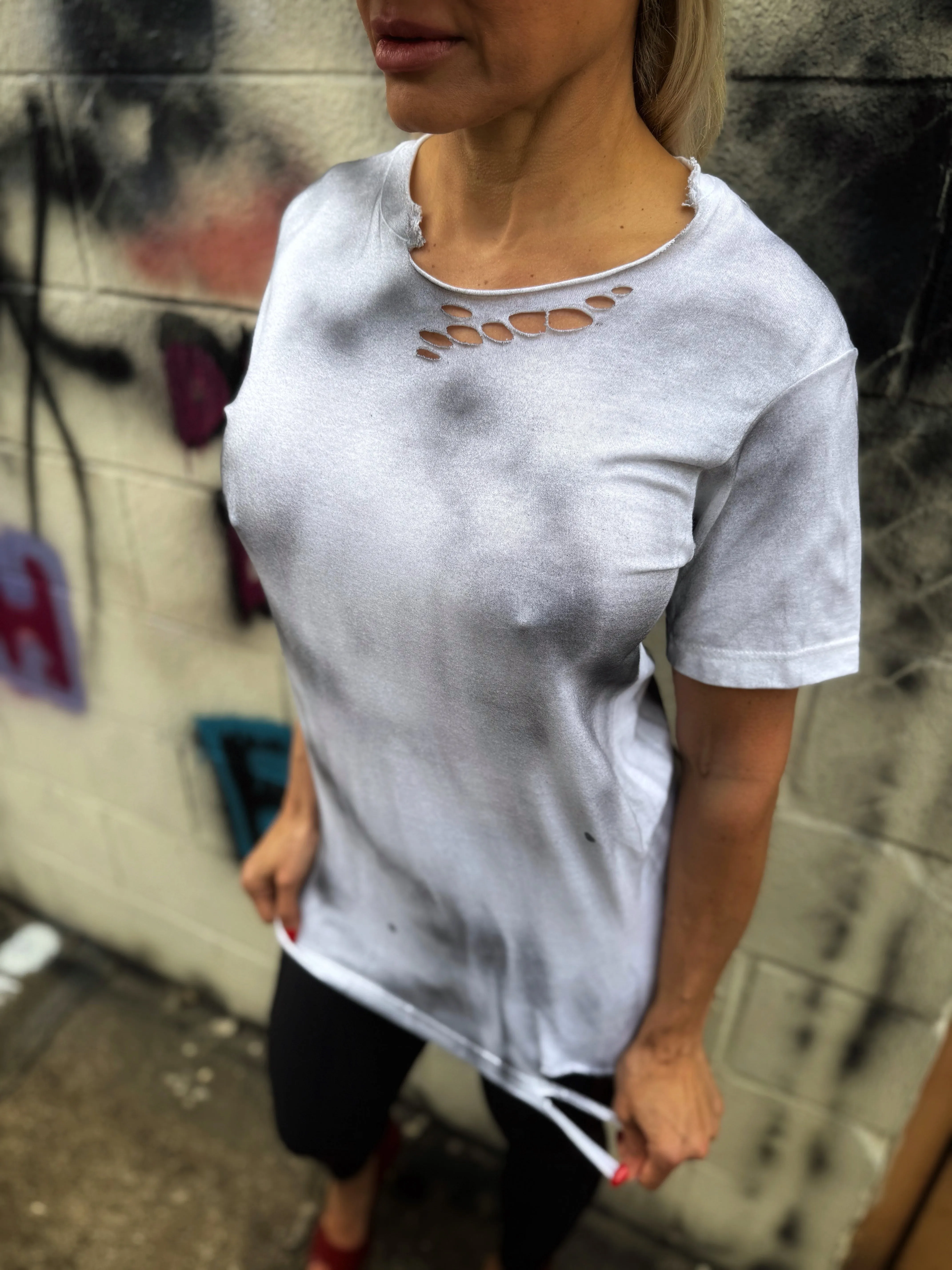 PUNK ROAD RASH FAFO WHITE TEE 1.0