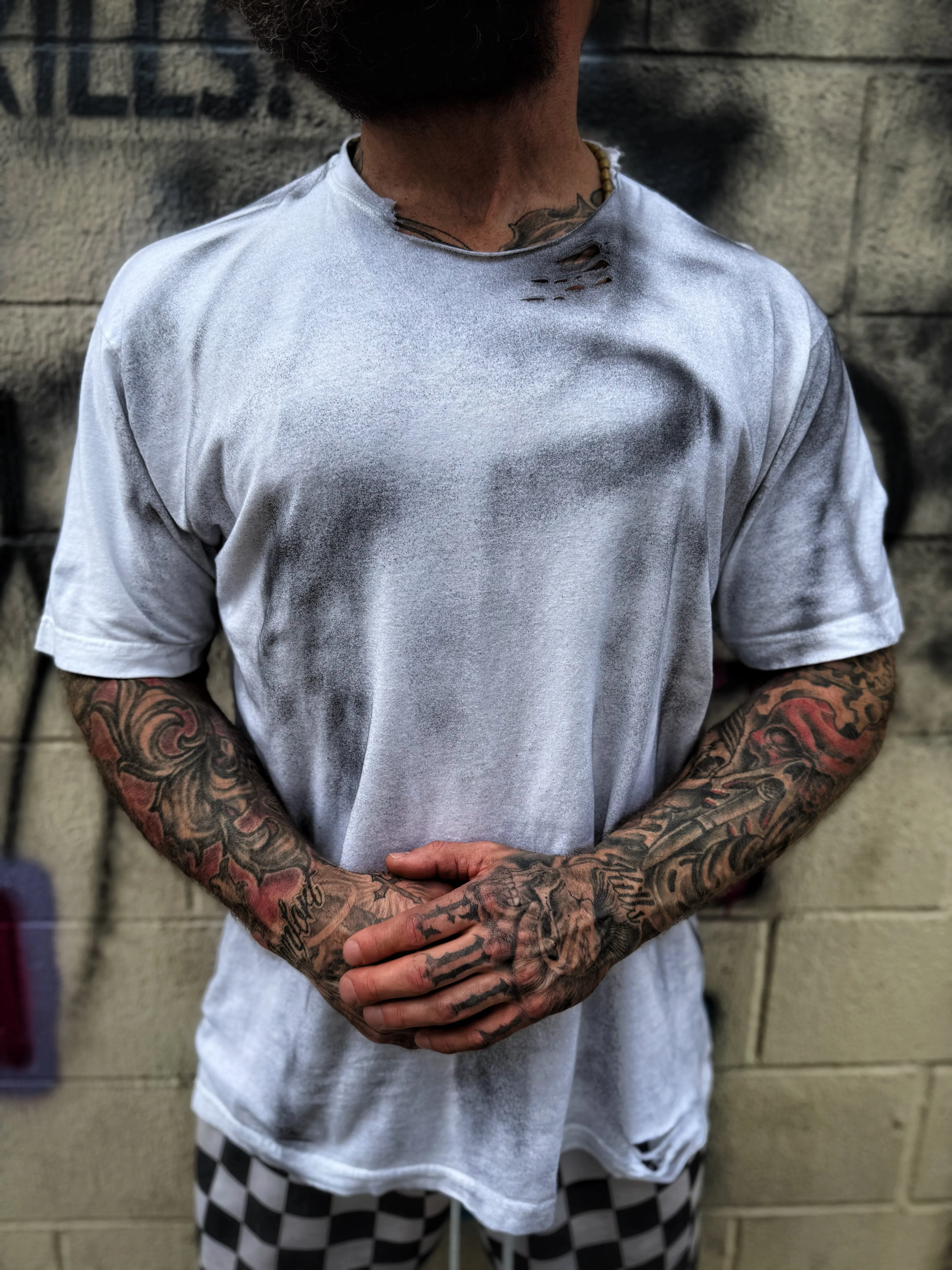 PUNK ROAD RASH FAFO WHITE TEE 1.0