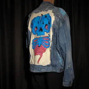 "intestines" denim jacket