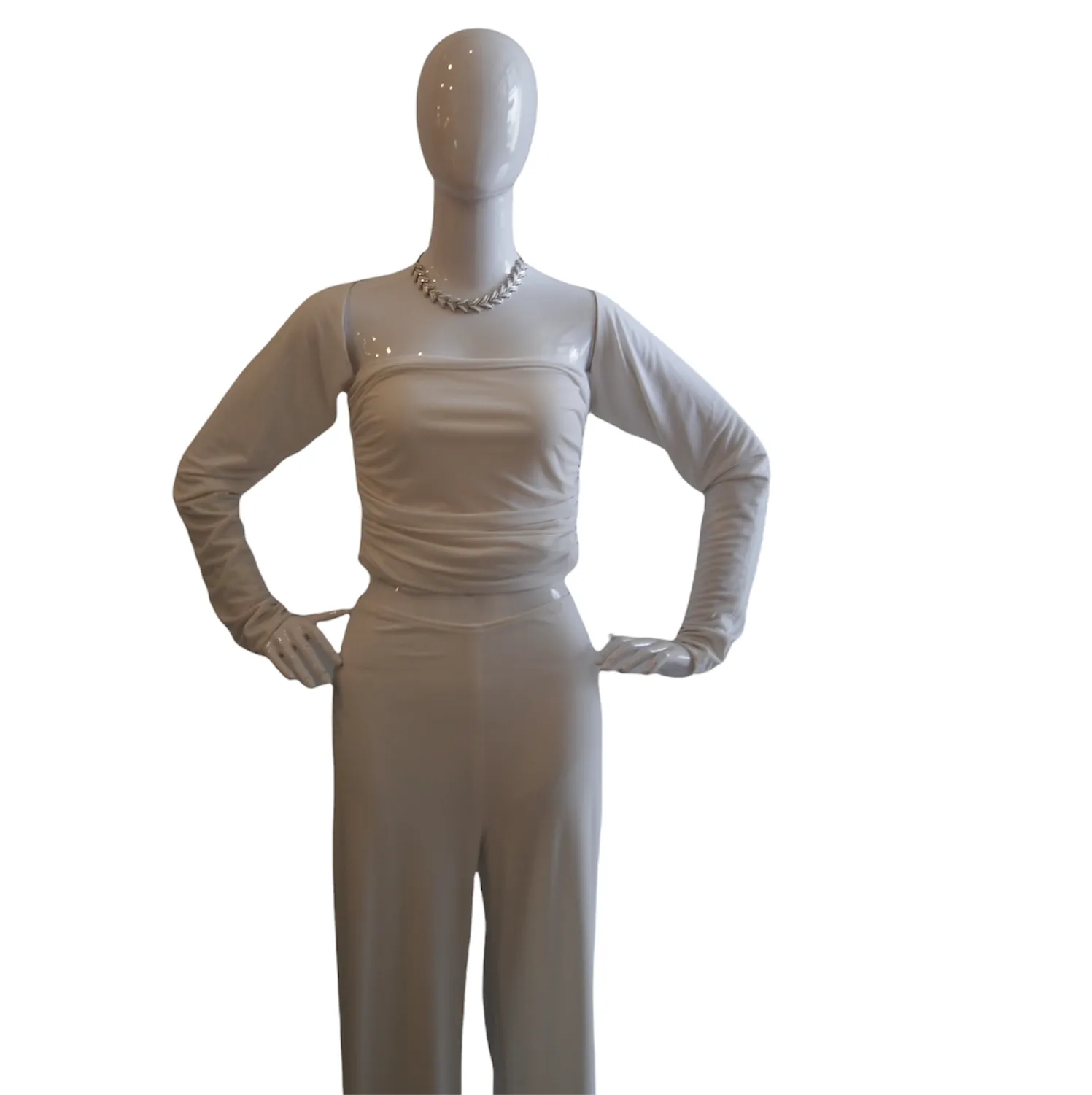 Rad in White Vintage Norma Kamali 3 Piece Pants Set
