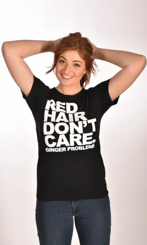 Red Hair Don't Care Classic Raw Neck Unisex Tee