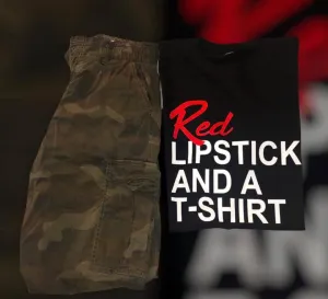 Red Lipstick & T-shirt