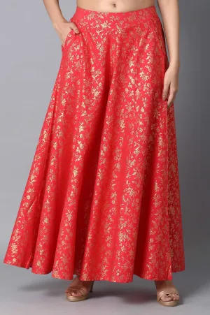 Red Loose Fit Palazzo