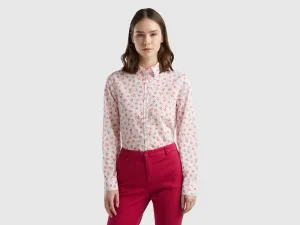 Regular Fit Collared Neck Printed Shirt