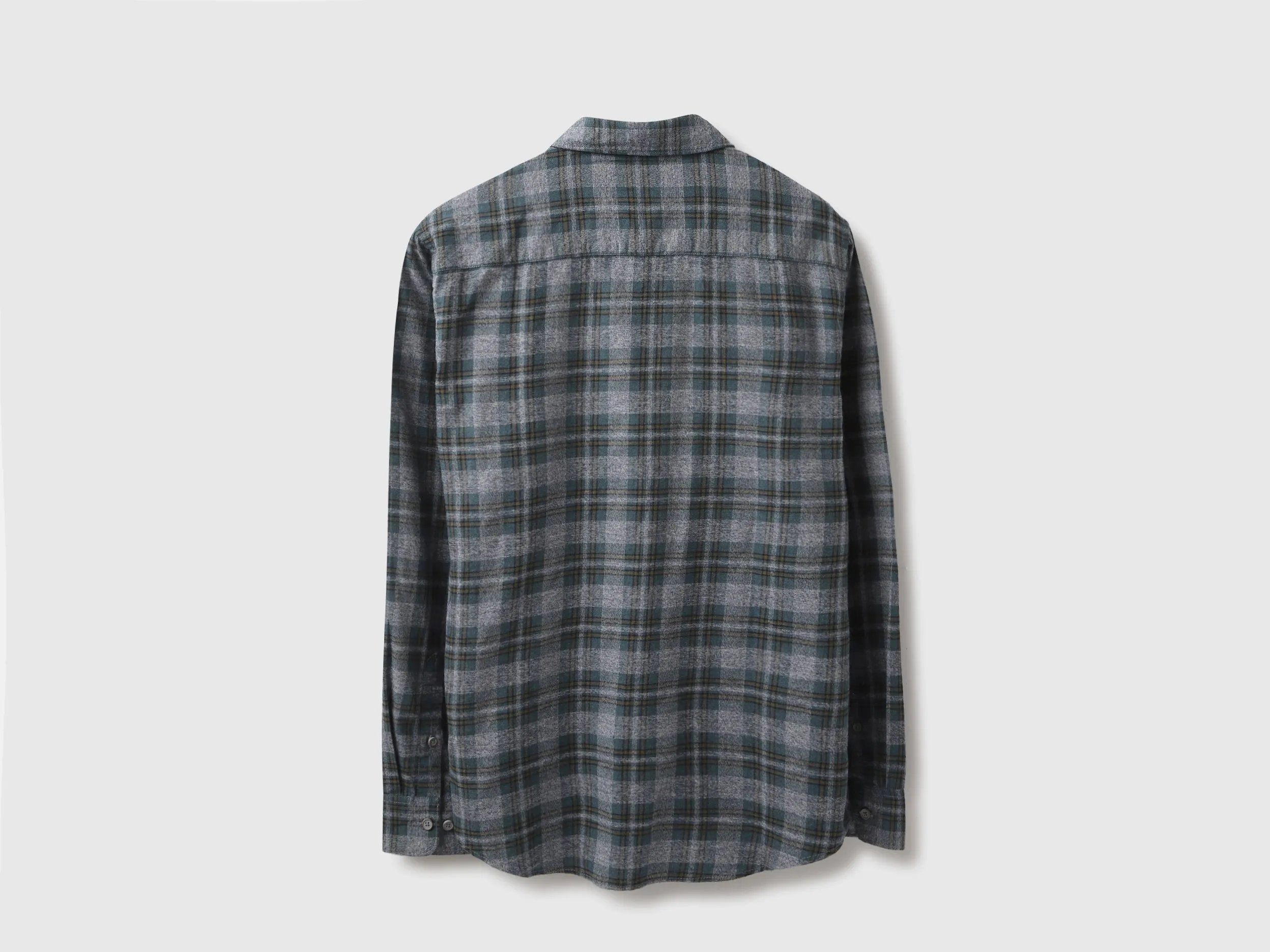 Regular Fit Spread Collar Checkered Shirt