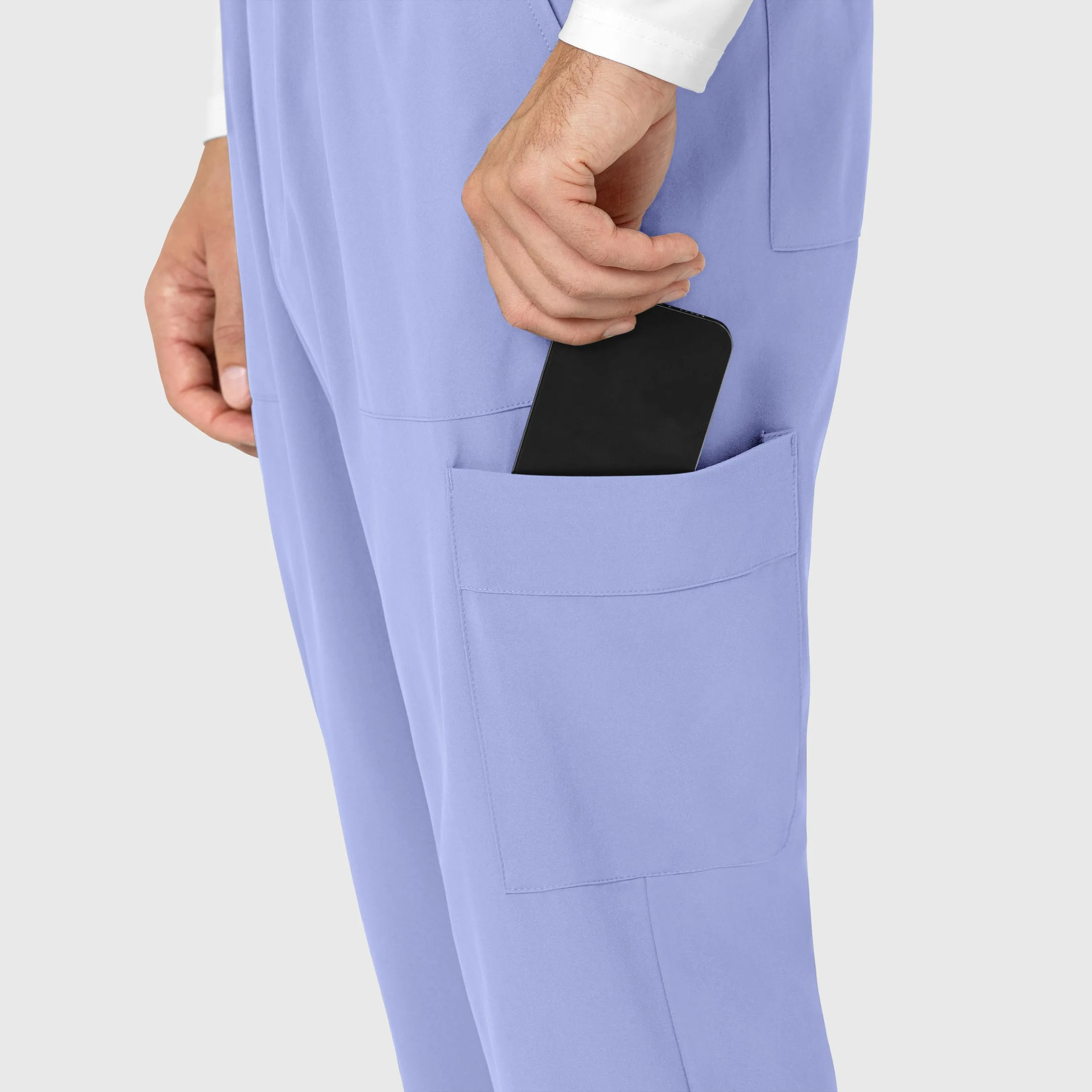 RENEW 5834 Men's Tapered Scrub Pants Ceil Blue