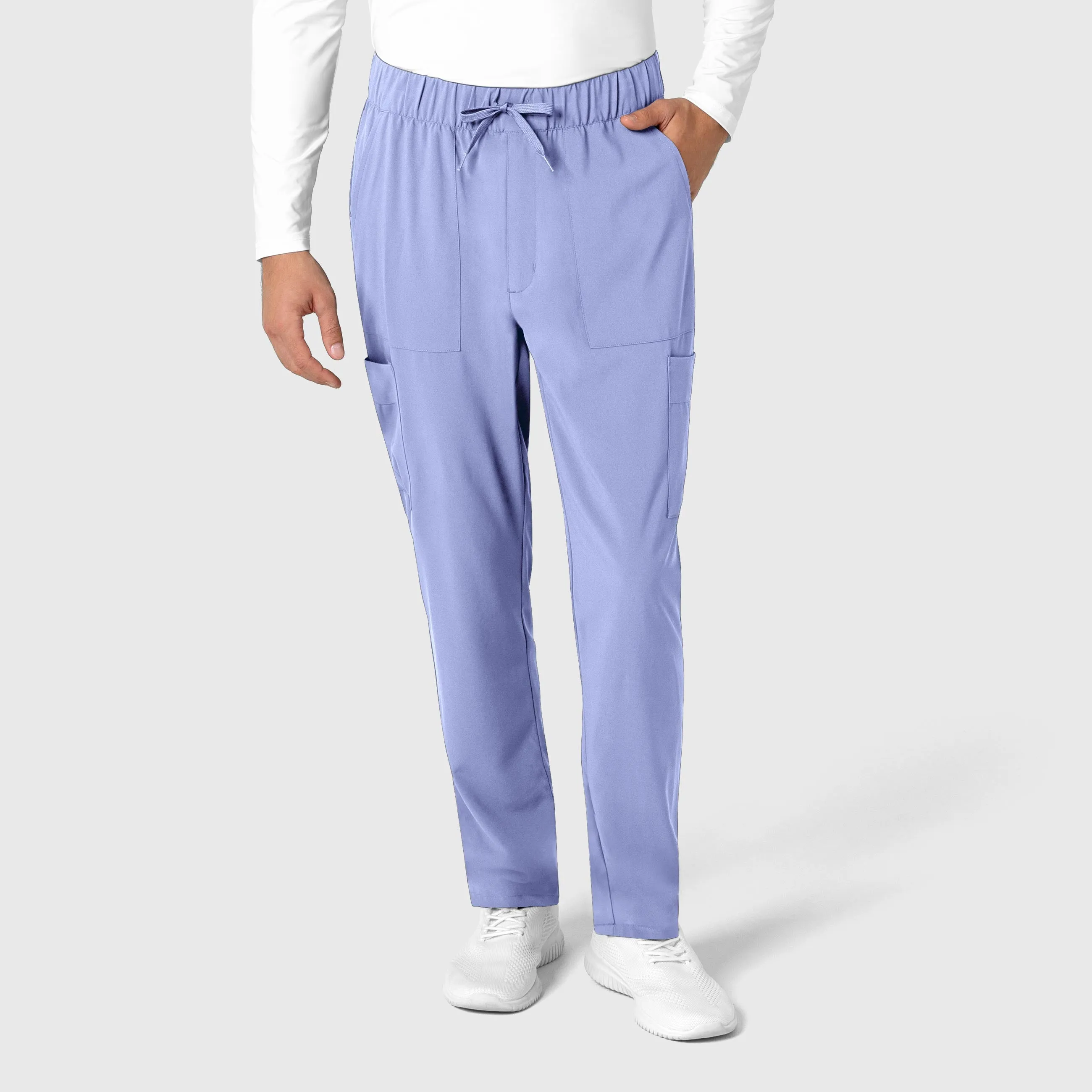 RENEW 5834 Men's Tapered Scrub Pants Ceil Blue