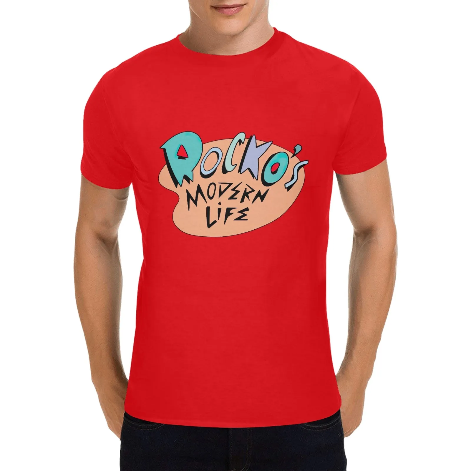 Rocko's Modern Life Print Men's T-shirt 100% Cotton
