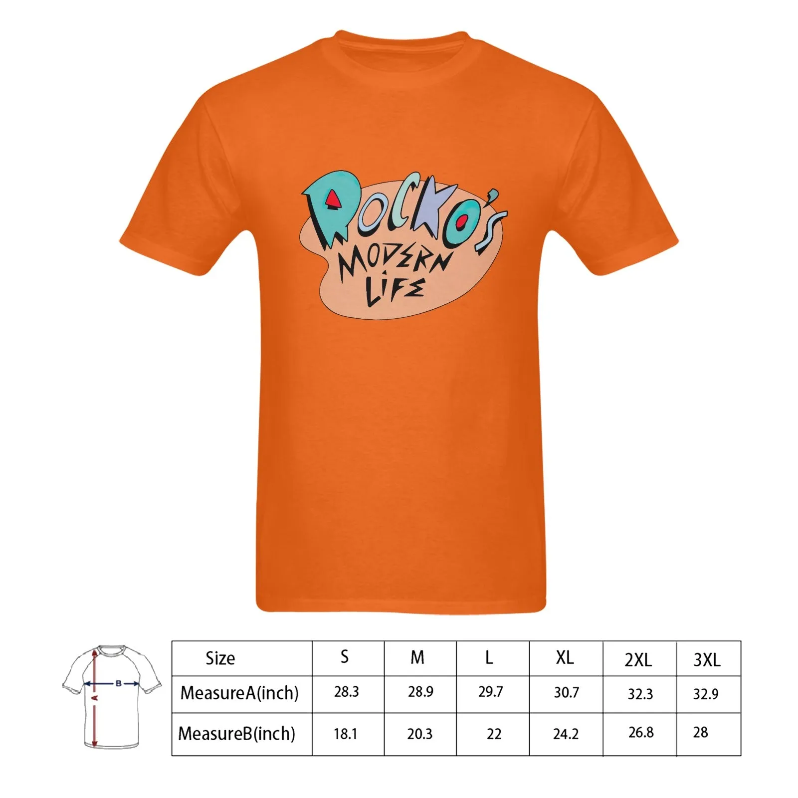 Rocko's Modern Life Print Men's T-shirt 100% Cotton