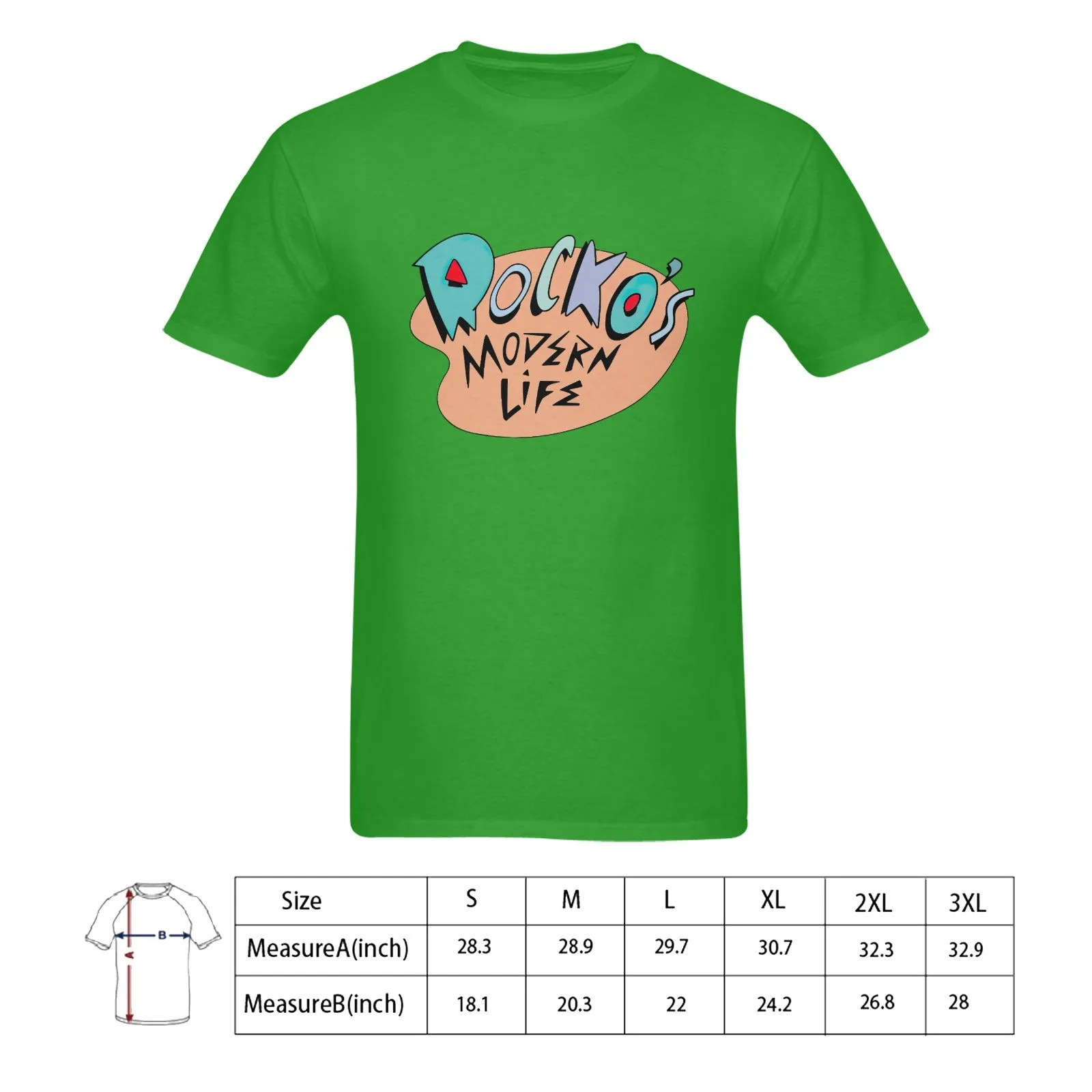 Rocko's Modern Life Print Men's T-shirt 100% Cotton