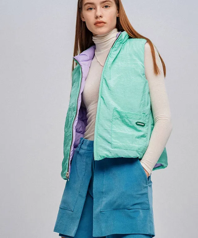 [SAMPLE SALE]LE SONNET Goose Double Vest - Lavender (Mint)