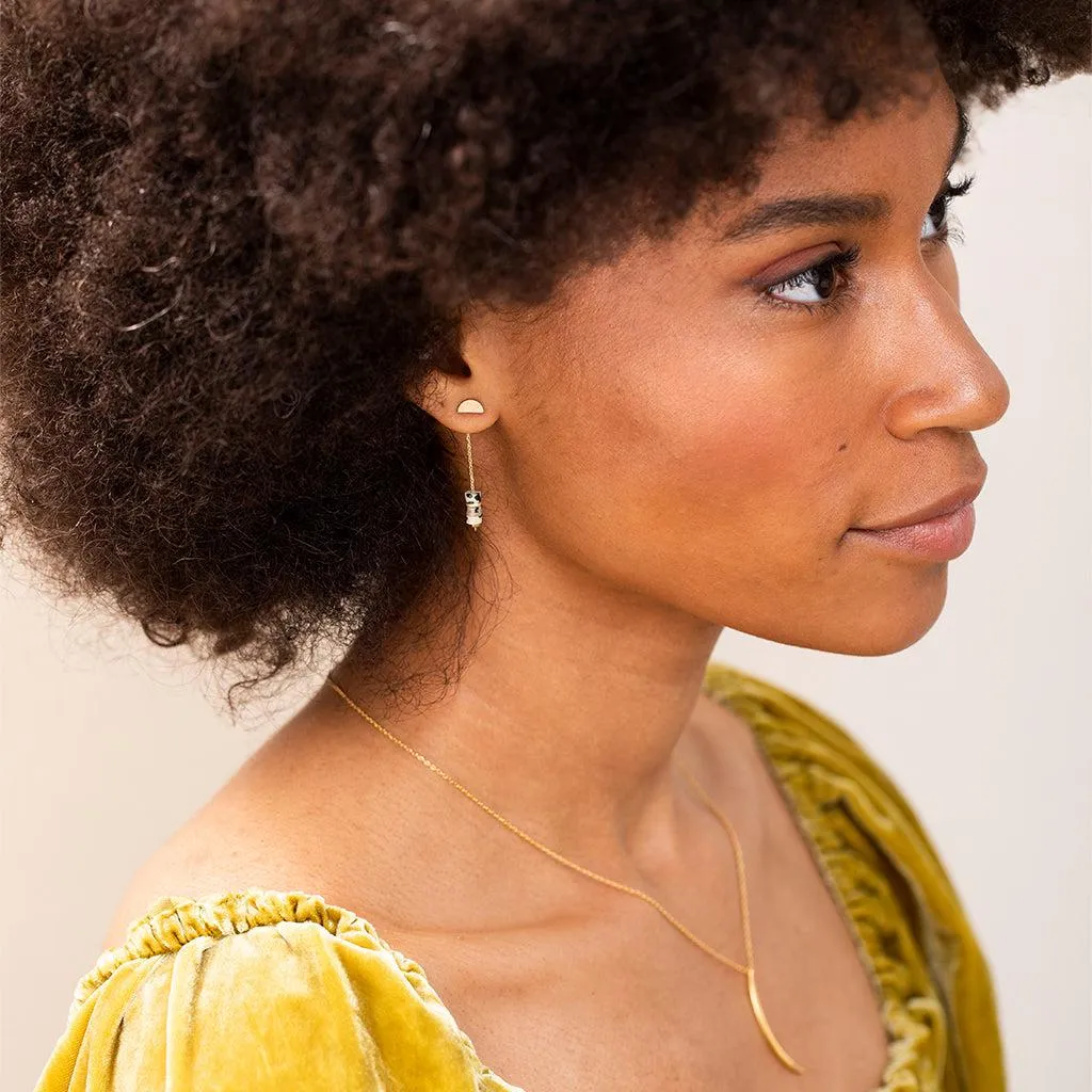 Scout Curated Wears Stone Meteor Thread/Jacket Earring - Lapis