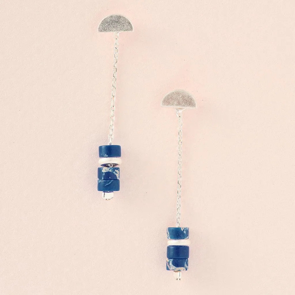 Scout Curated Wears Stone Meteor Thread/Jacket Earring - Lapis