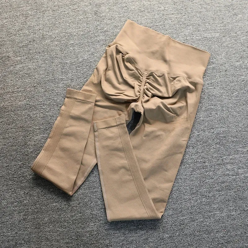 Seamless High Waist Yoga Pants for Women - Ruched Butt Lifting Gym Leggings