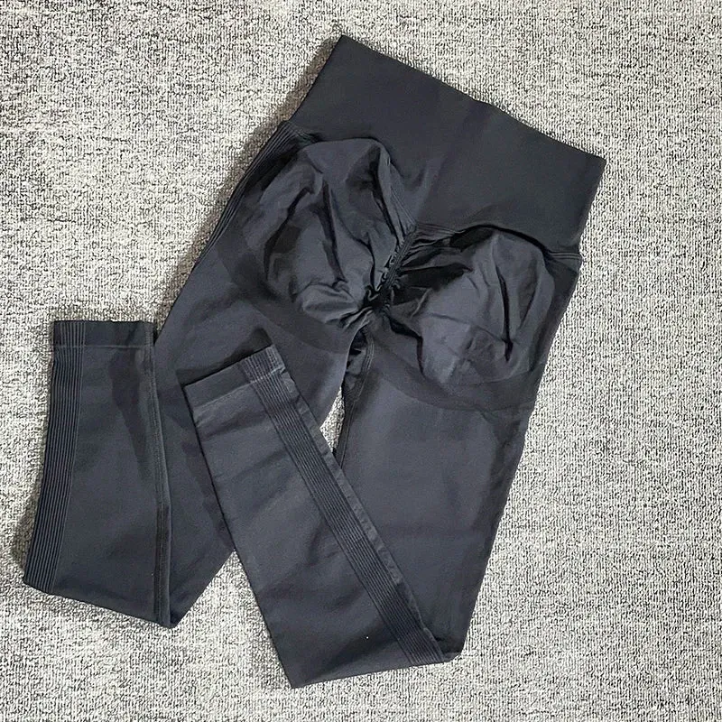Seamless High Waist Yoga Pants for Women - Ruched Butt Lifting Gym Leggings