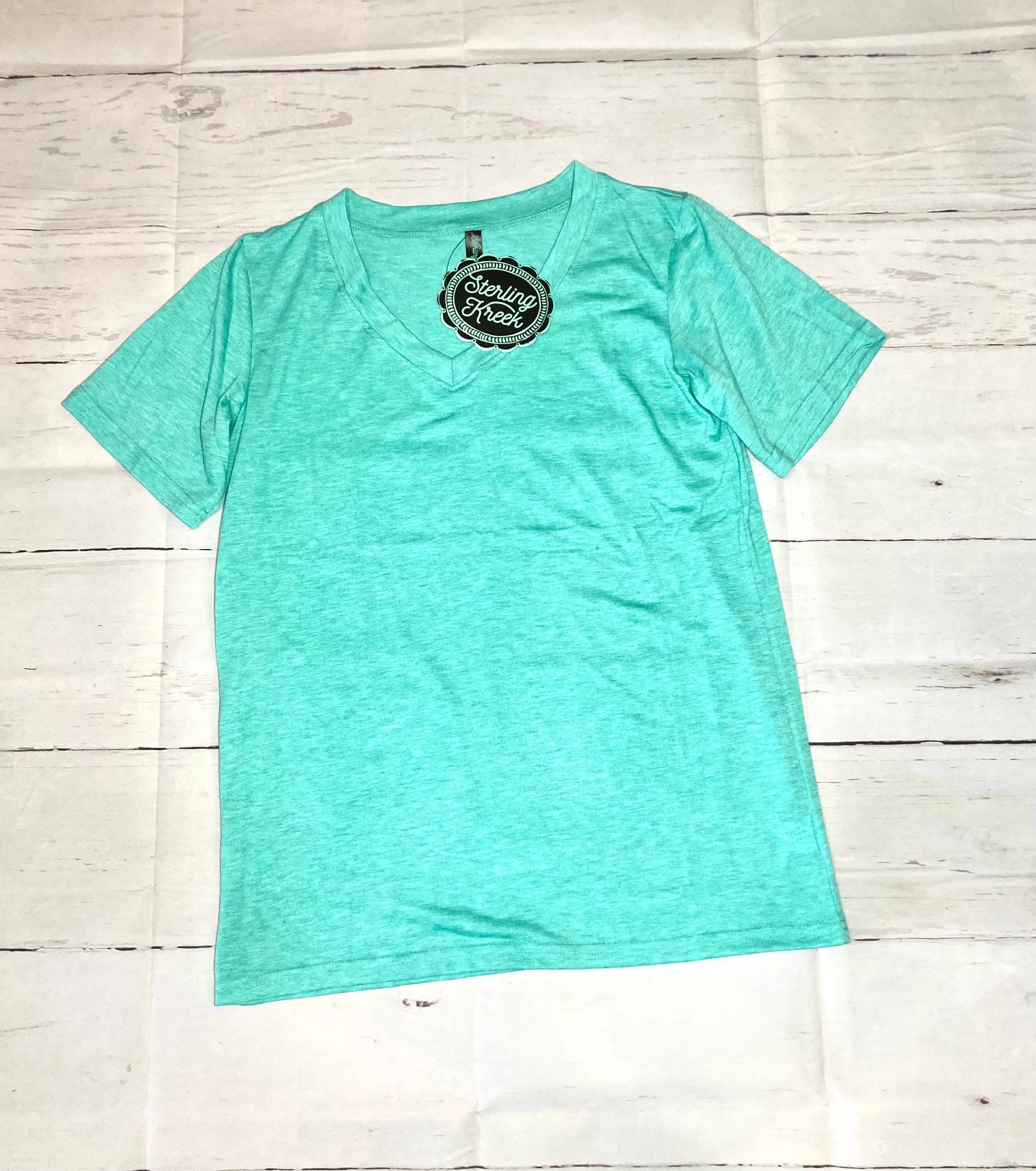 SIMPLE STERLING V-NECK TURQ