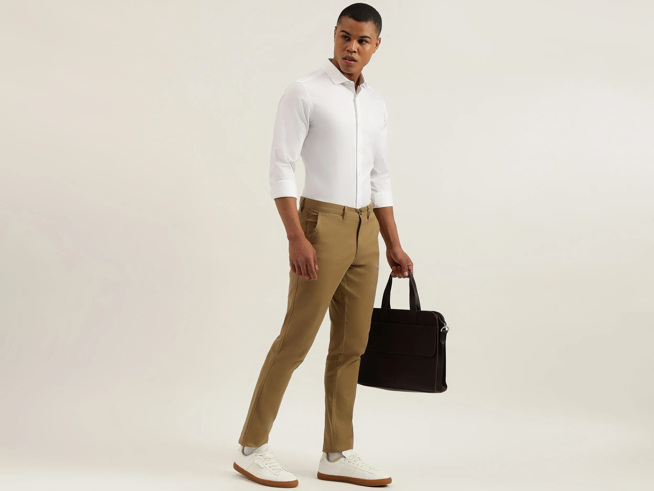 Slim Fit Cut Away Striped Shirts
