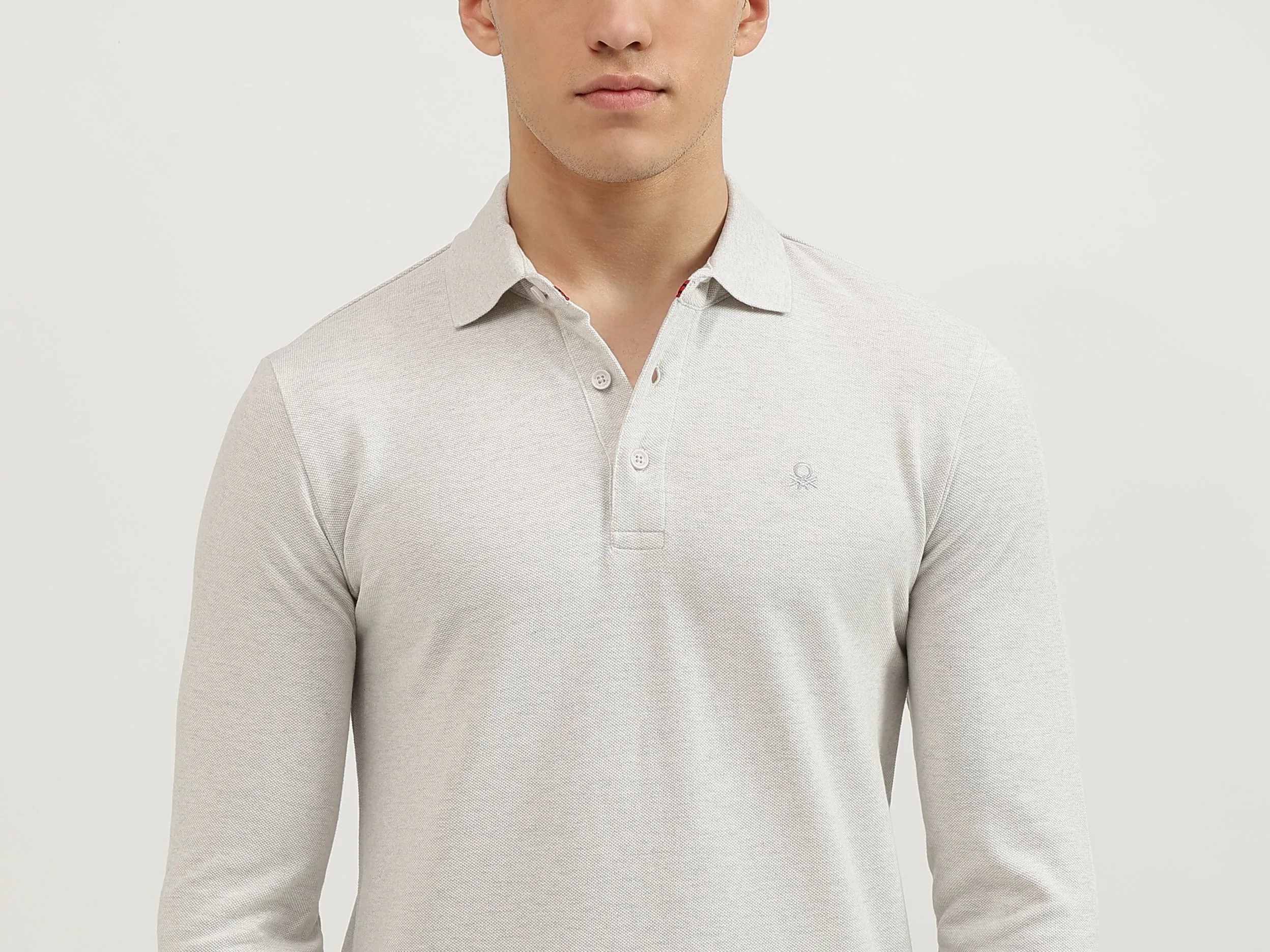 Slim Fit Polo Neck Solid T-Shirt