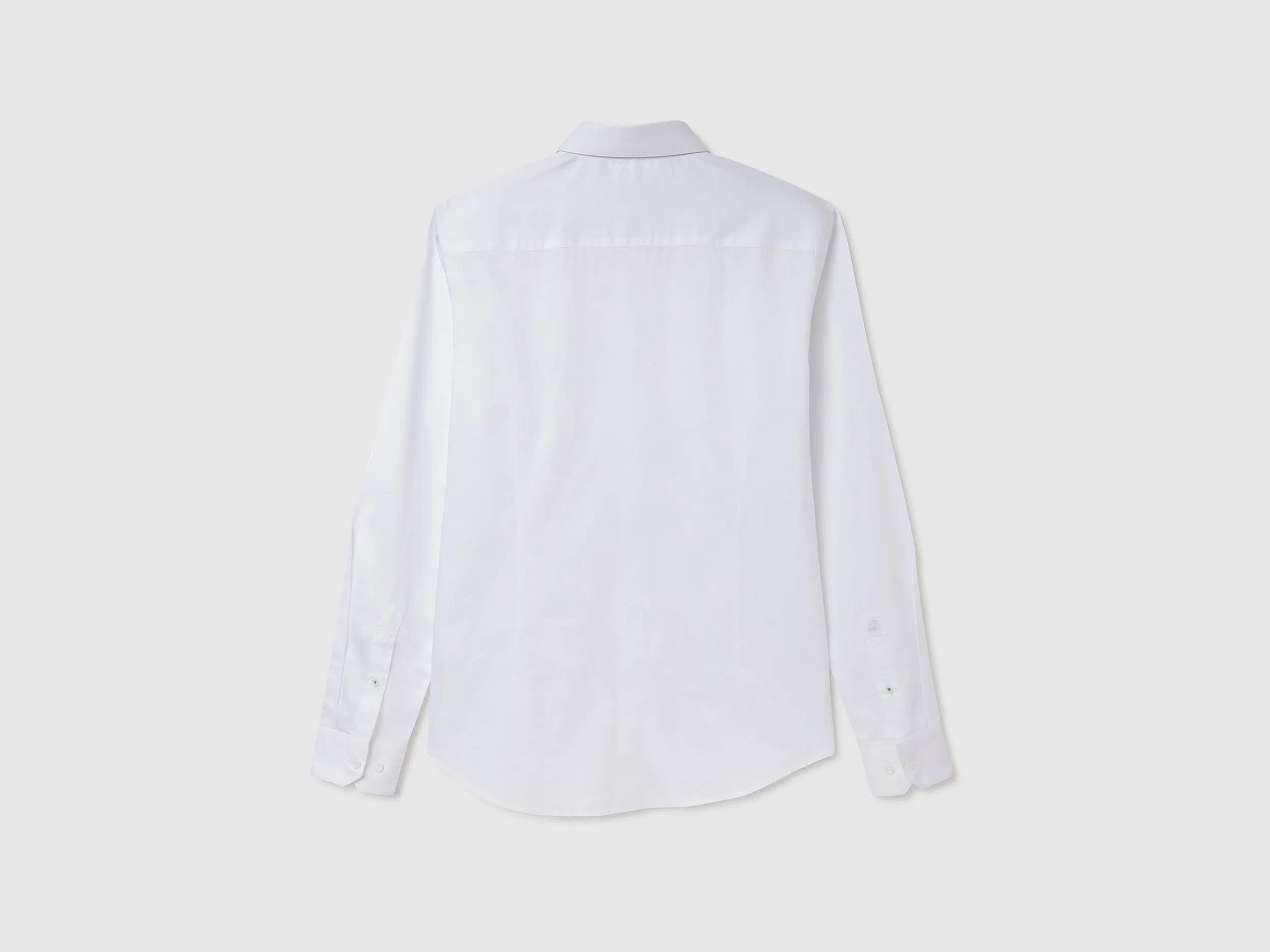 Slim Fit Spread Collar Solid Shirt