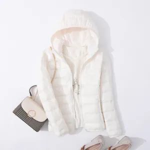 Slim Slimming Portable Short And Thin Down Jacket Women