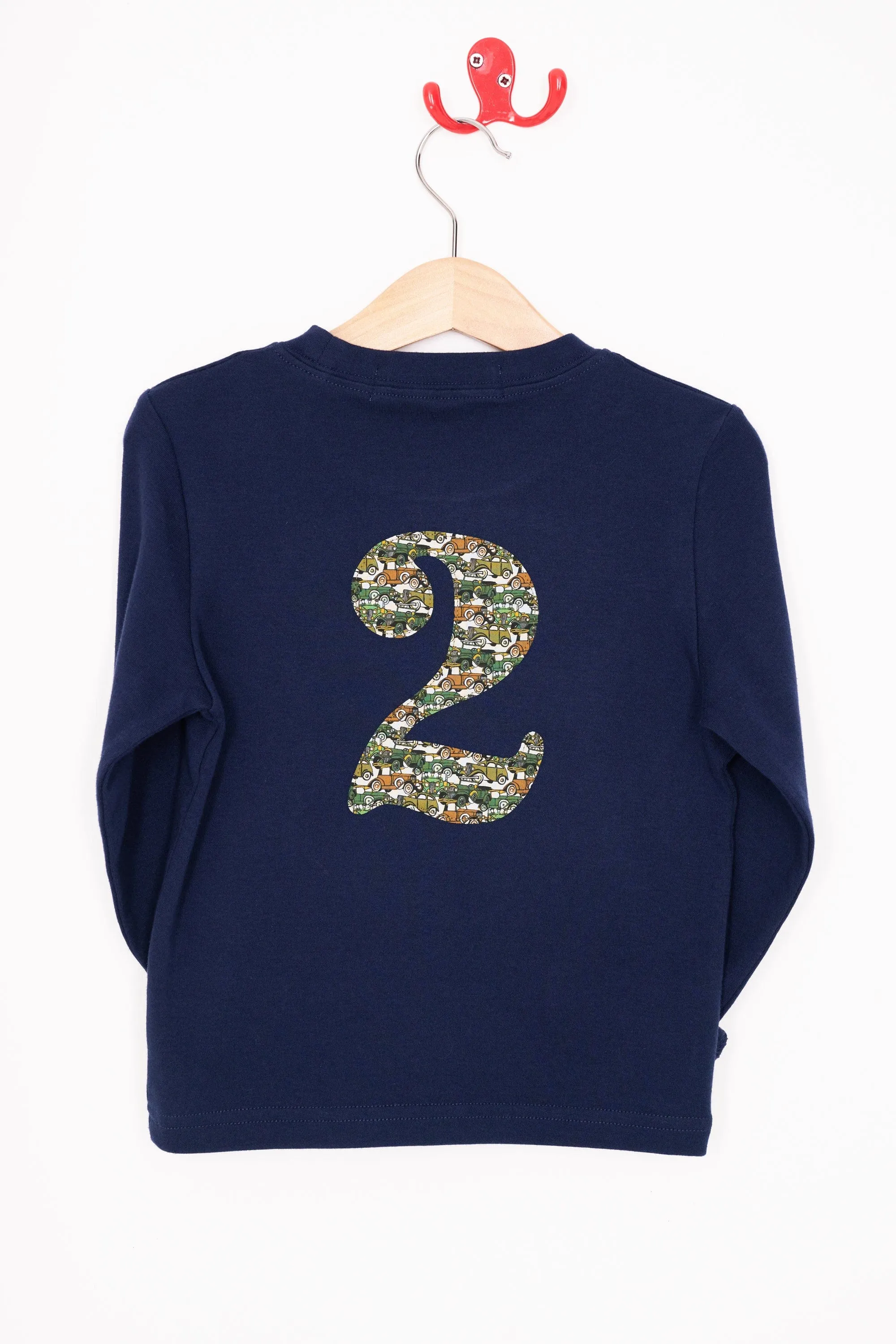 Small Letter & Large Number Navy T-Shirt