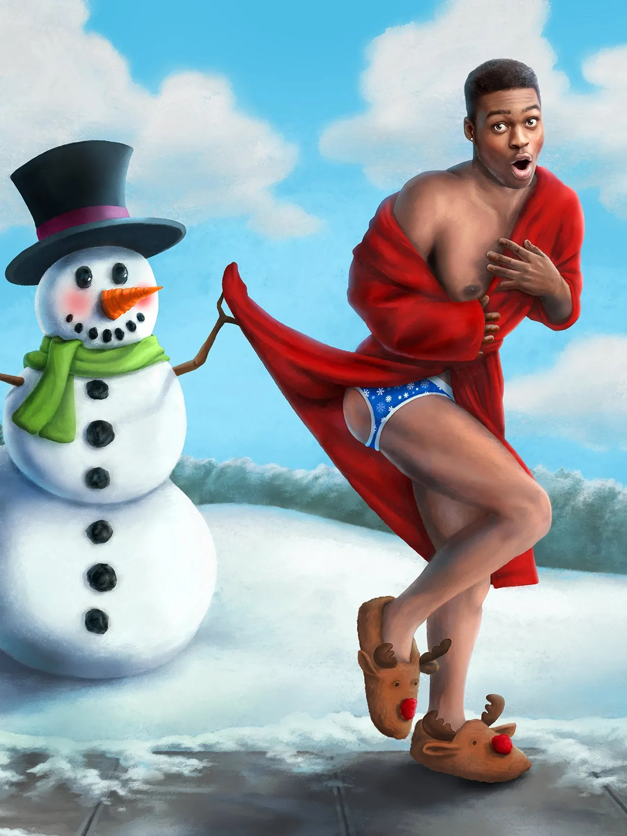 Snowman Surprise print