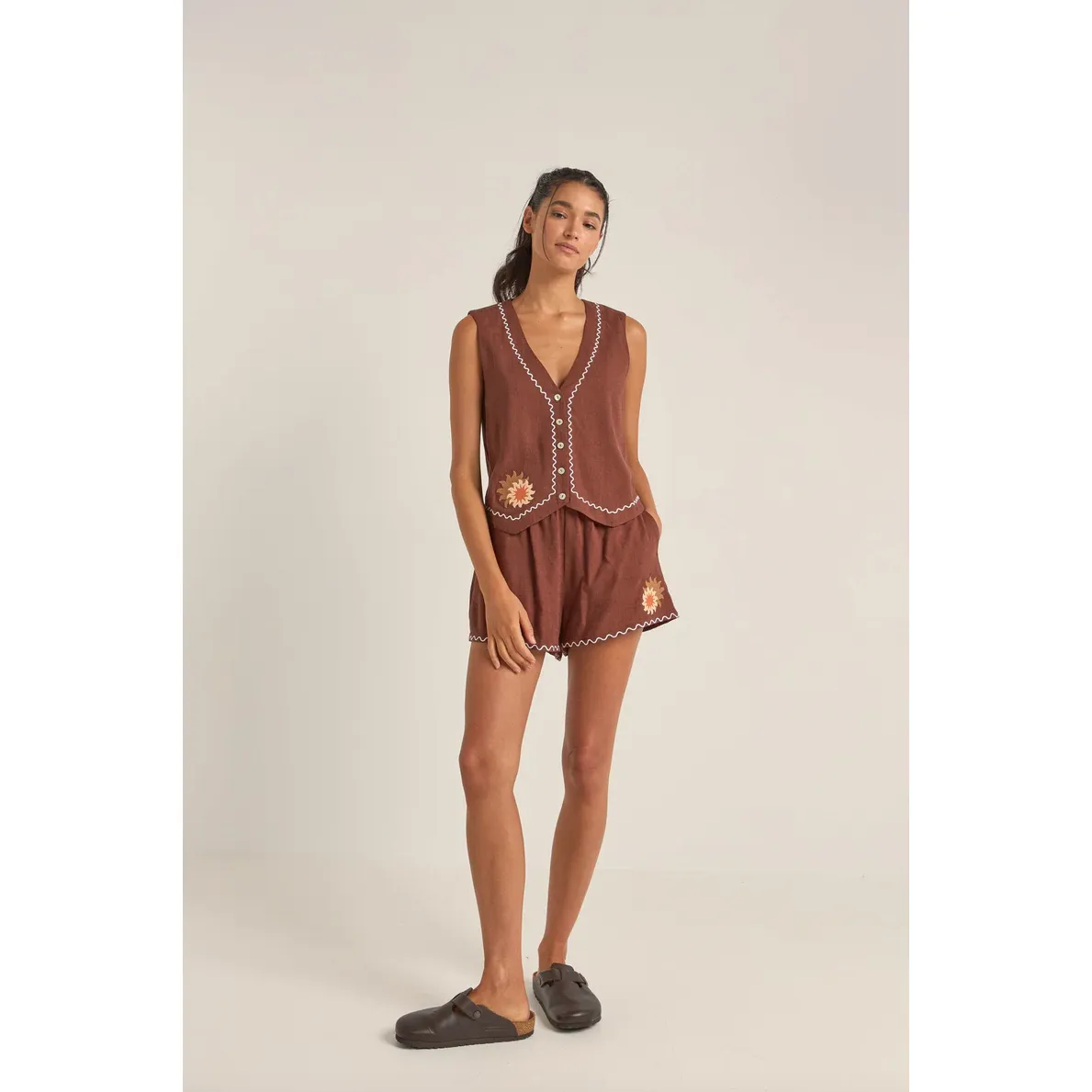Solis Embroidered Vest