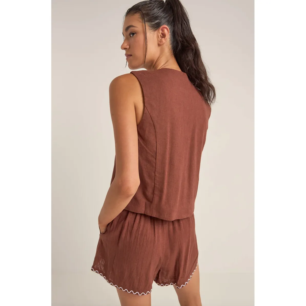 Solis Embroidered Vest