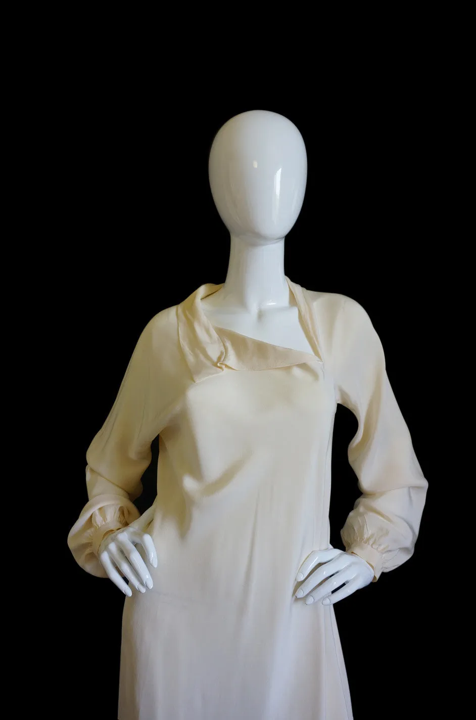 Spring 1977 Spiral Cut Halston Silk Dress