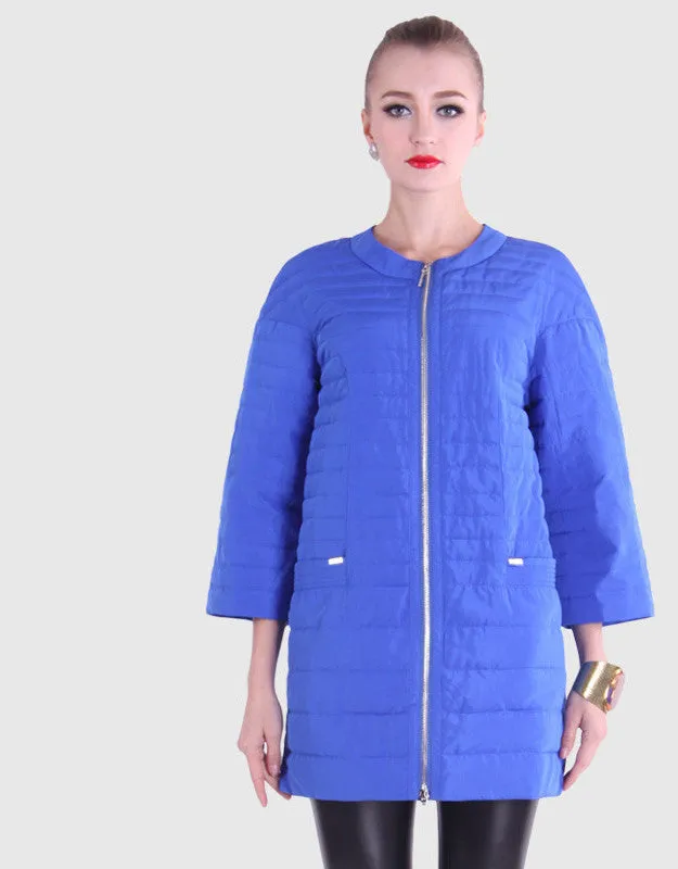Spring Jacket Women Ultra Light Down Medium-long Plus Size Jacket Female With Large 12-262