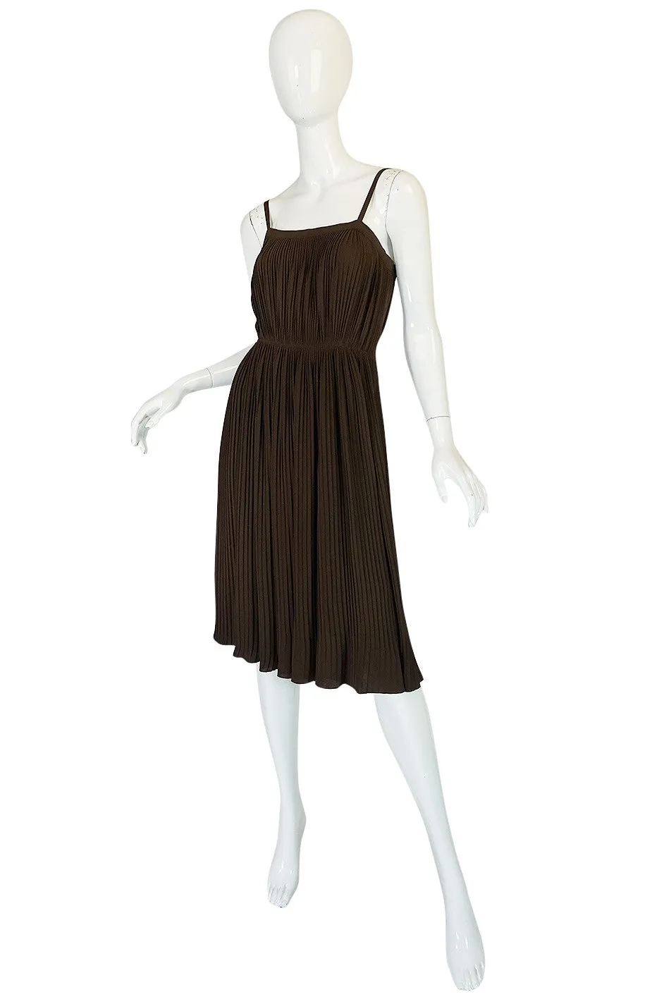 S/S 1976 Christian Dior Haute Couture Pleated Silk Dress Set