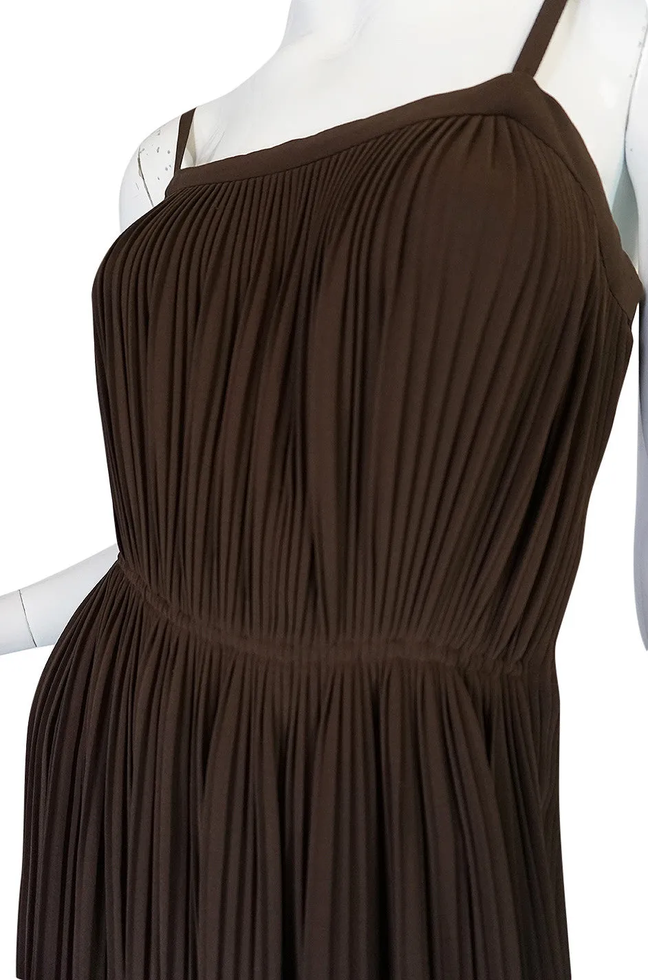 S/S 1976 Christian Dior Haute Couture Pleated Silk Dress Set