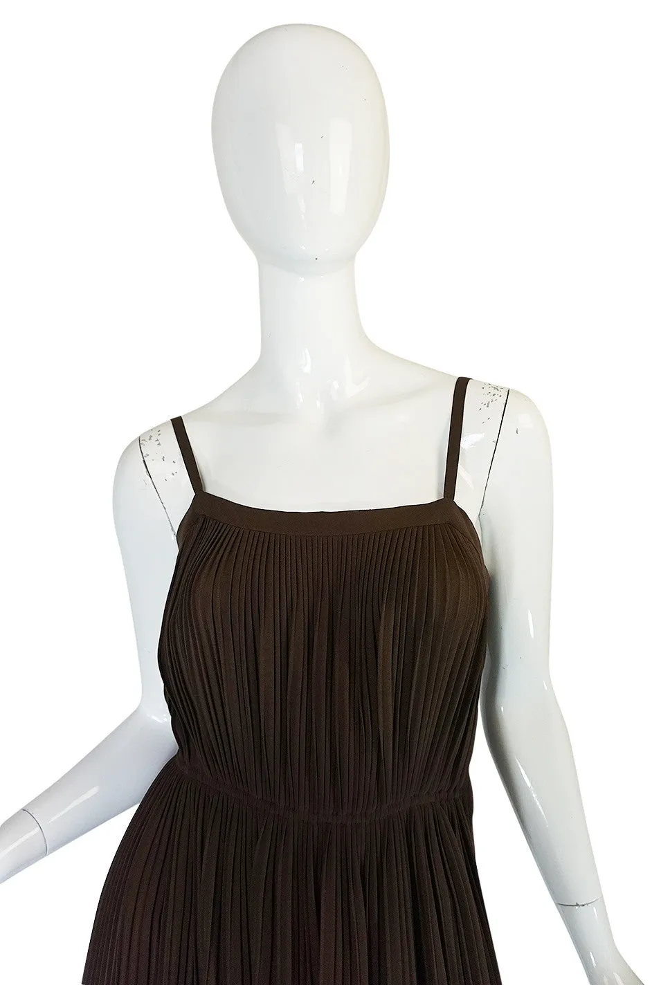 S/S 1976 Christian Dior Haute Couture Pleated Silk Dress Set