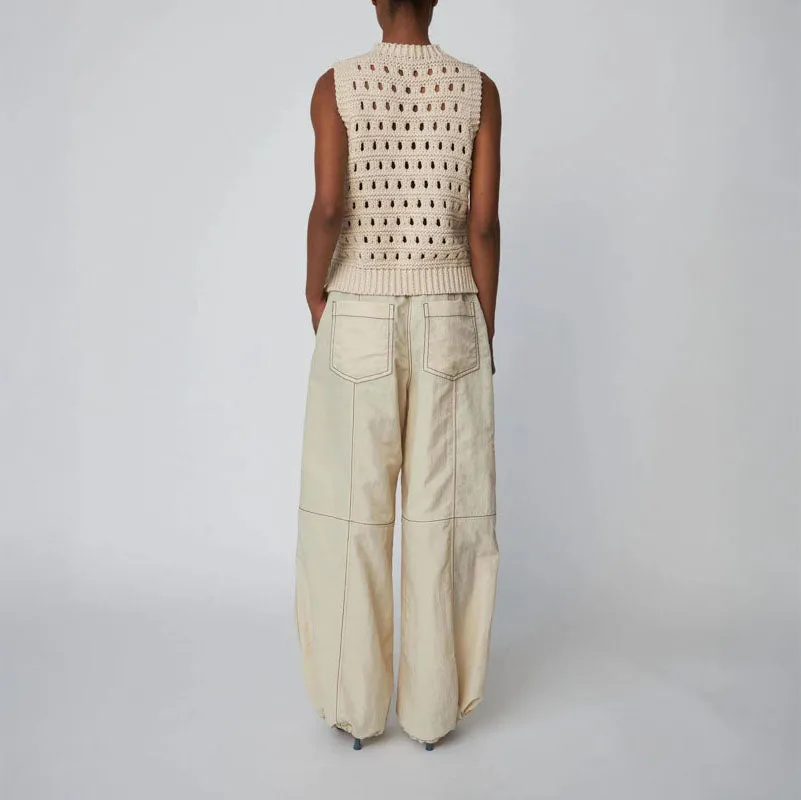 STELLA NOVA Cotton Stich Vest in Creme