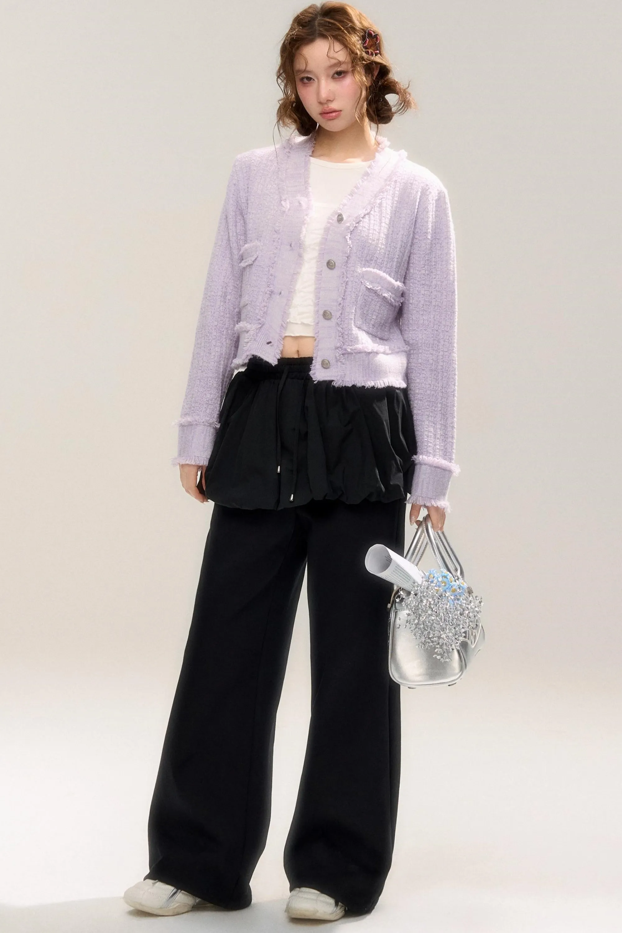 Stitch Design Loose Casual Pants