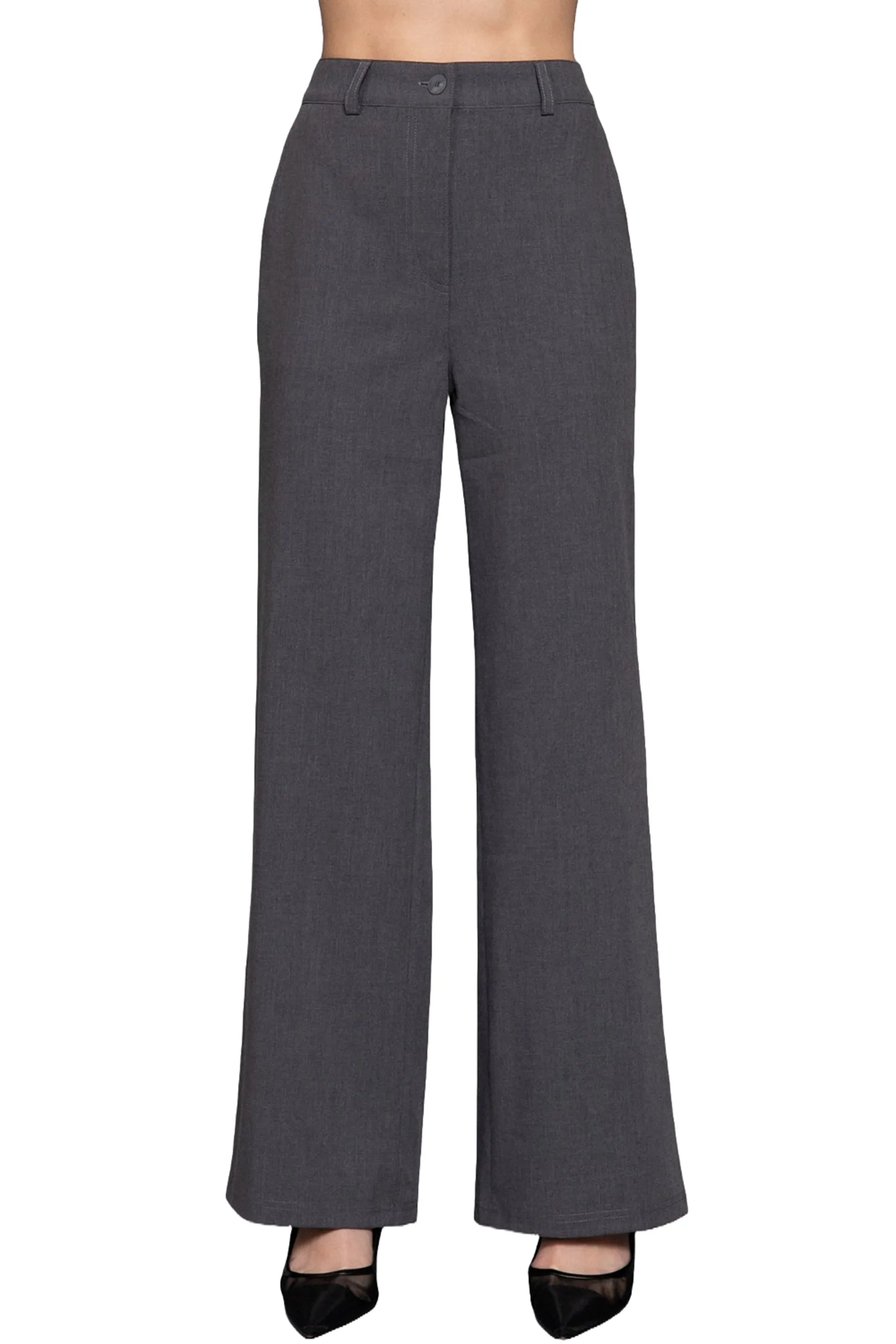 Straight-Leg Woven Pants Back Elastic Detail One Button Closure ZP14216C28 $12Each