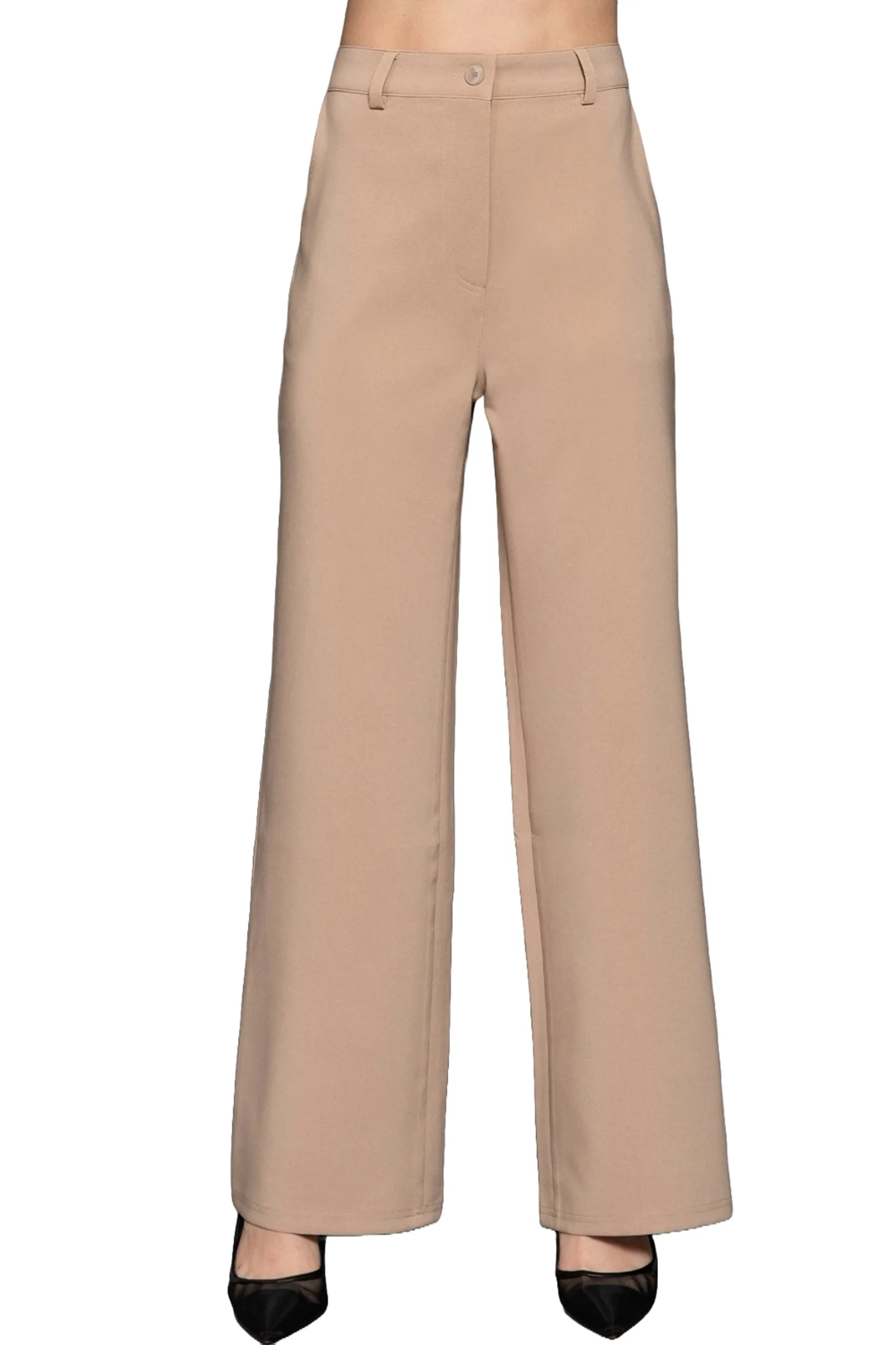 Straight-Leg Woven Pants Back Elastic Detail One Button Closure ZP14216C28 $12Each