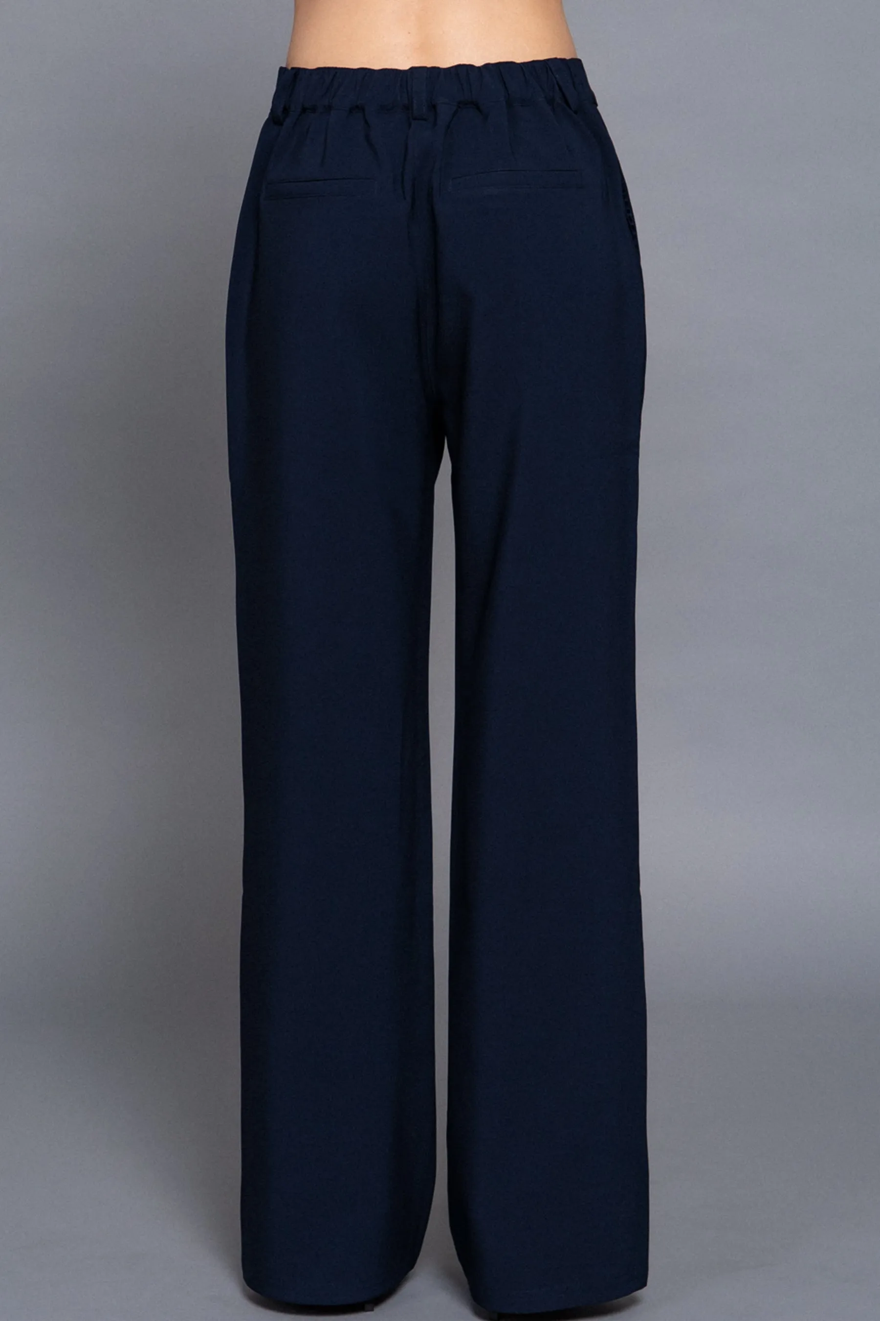 Straight-Leg Woven Pants Back Elastic Detail One Button Closure ZP14216C28 $12Each