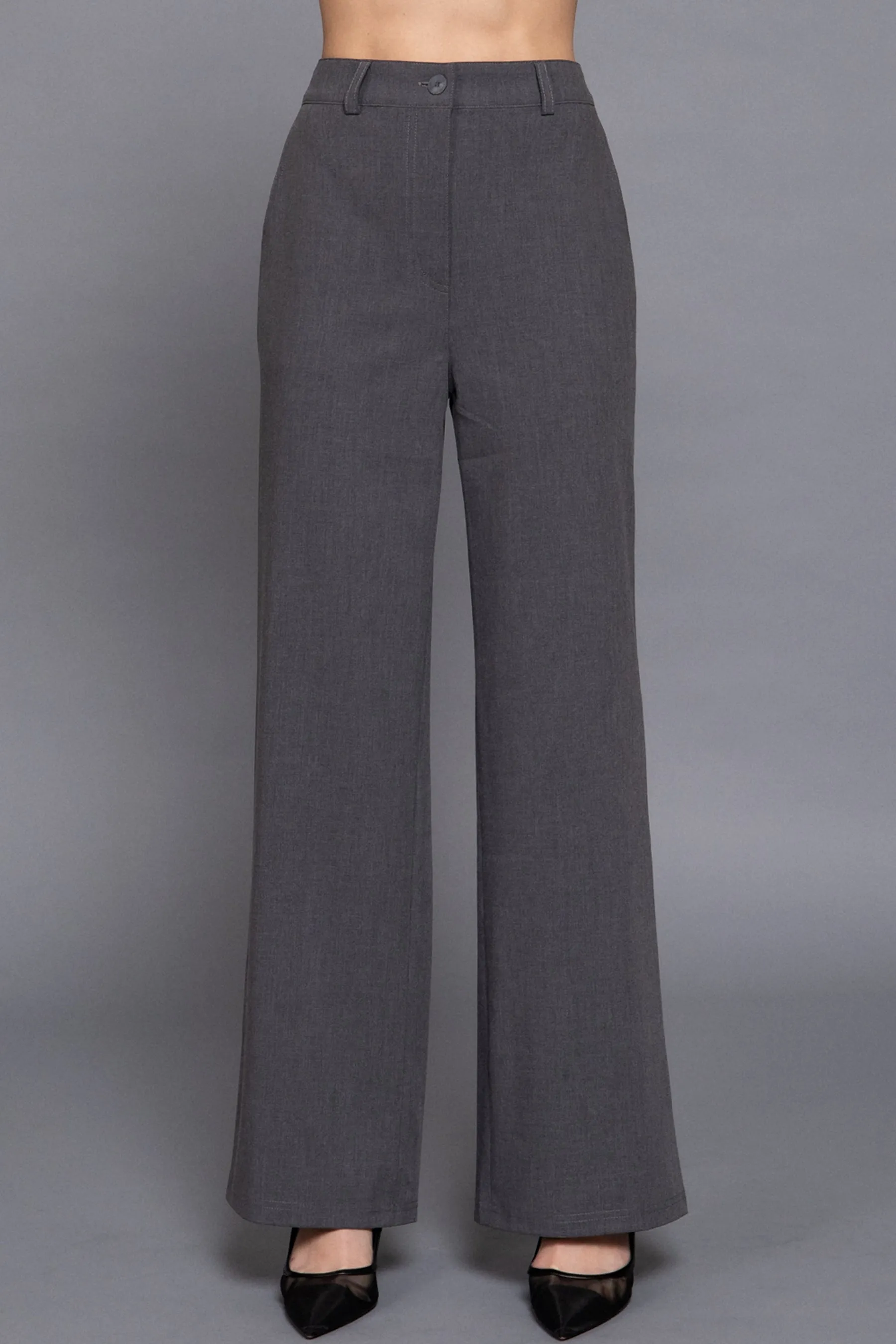 Straight-Leg Woven Pants Back Elastic Detail One Button Closure ZP14216C28 $12Each