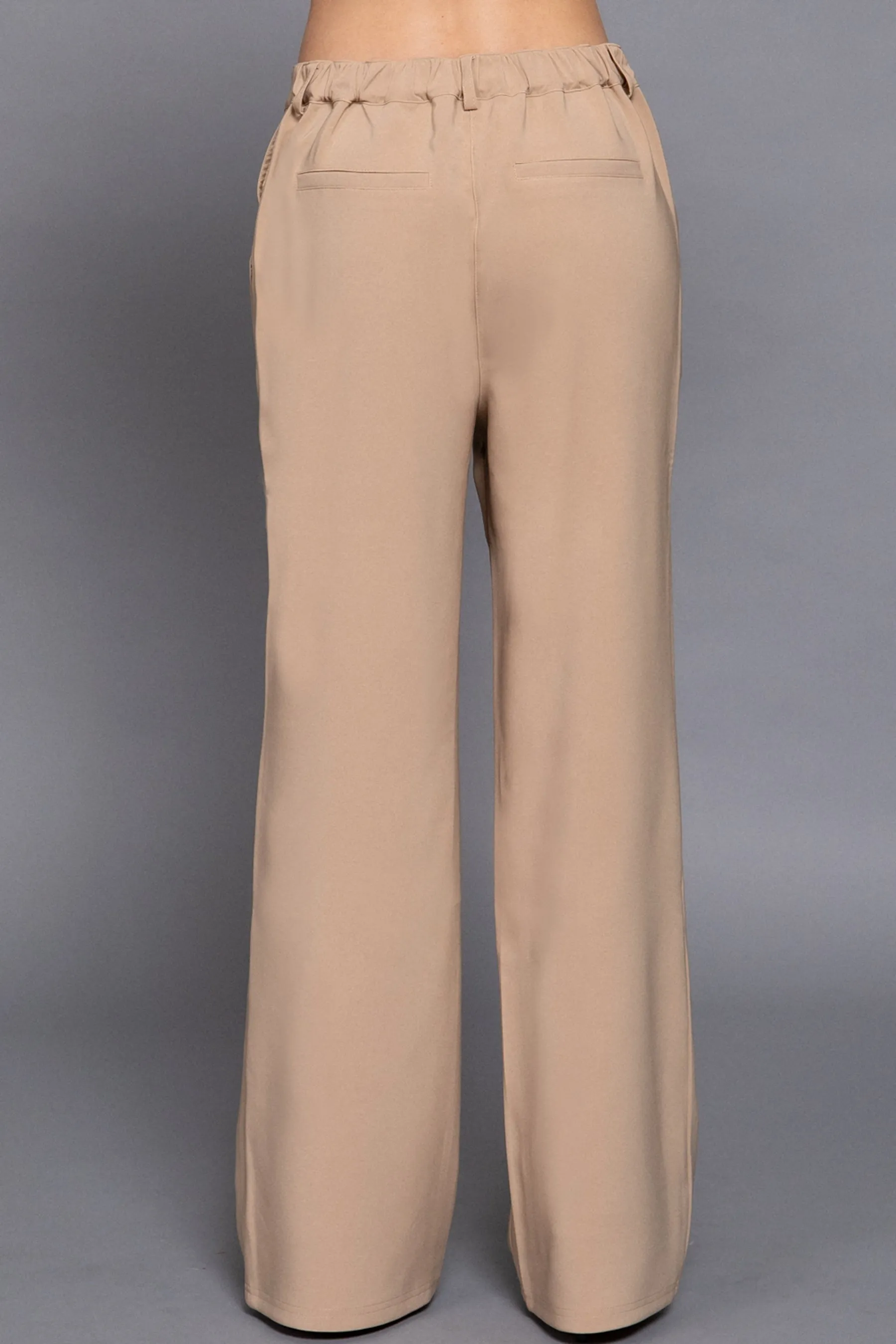Straight-Leg Woven Pants Back Elastic Detail One Button Closure ZP14216C28 $12Each