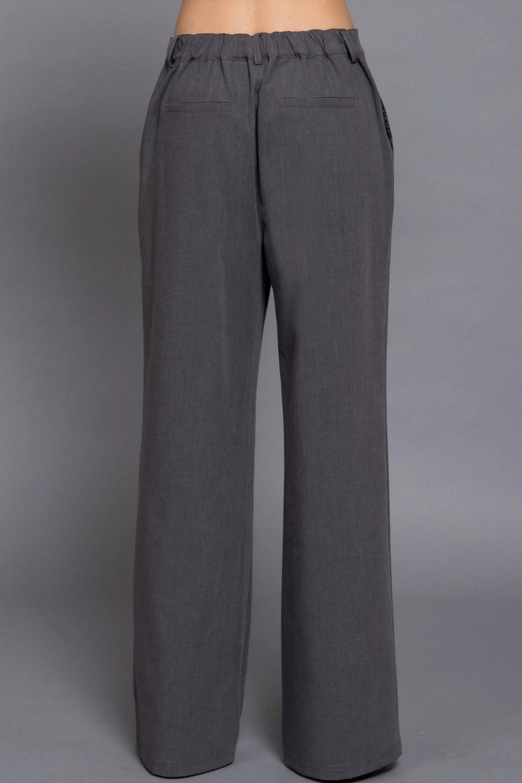 Straight-Leg Woven Pants Back Elastic Detail One Button Closure ZP14216C28 $12Each